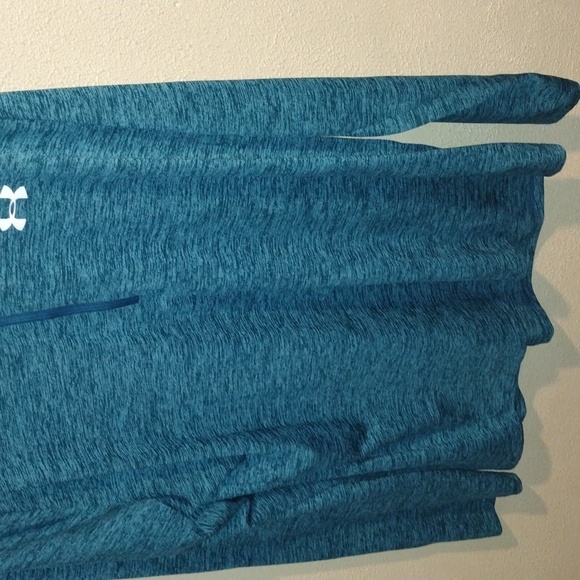 Men's UA Tech™ ½ Zip Long Sleeve Loose Fit Heather Teal Pullover XL - Picture 5 of 8